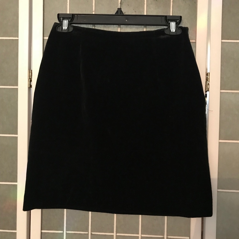 Black velvet skirt